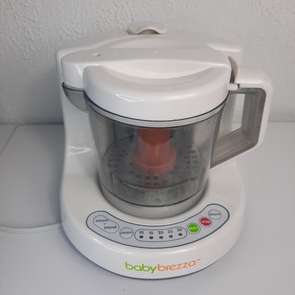 Baby Brezza One Step Baby Food Maker Steamer and Processor BRZ9043 White/Grey  S - Picture 1 of 6